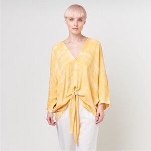 NWT Tina + Jo Anthropologie Tie Dye Wrap Blouse